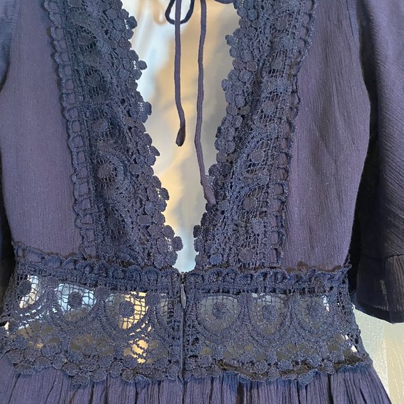 Here comes the Sun Navy MIDI Dress NWT - Picture 5 of 6